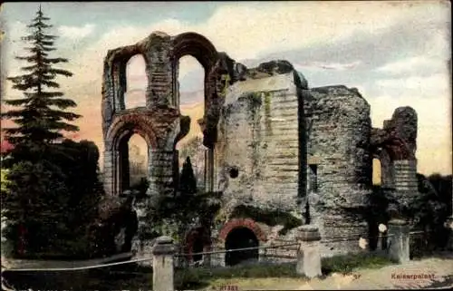 Ak Trier an der Mosel, Kaiserpalast, Ruine