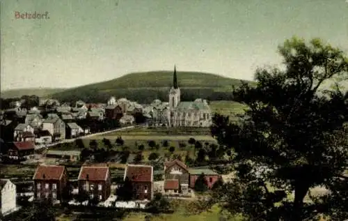 Ak Betzdorf an der Sieg, Teilansicht, Kirche