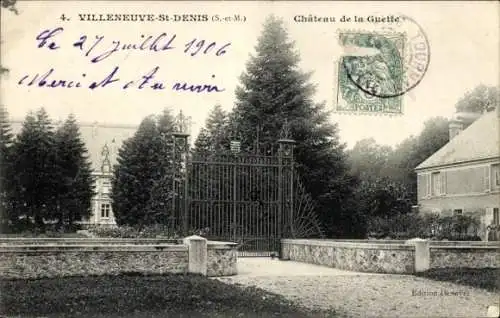 Ak Villeneuve Saint Denis Seine et Marne, Chateau de la Guette