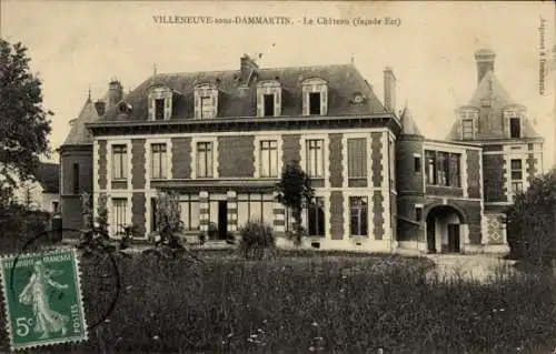 Ak Villeneuve sous Dammartin Seine et Marne, Chateau, facade Est