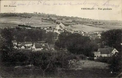 Ak Verdelot Seine et Marne, vue generale