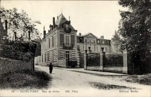 Ak Seine Port Seine et Marne, Rue de Seine