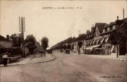 Ak Souppes sur Loing Seine et Marne, Rue de Paris