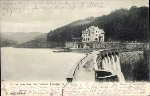 Ak Altroggenrahmede Altena in Westfalen, Fuelbecker Talsperre