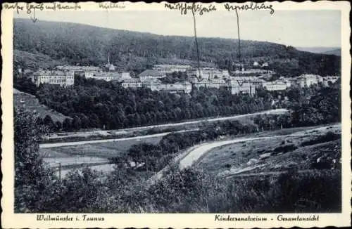 Ak Weilmünster im Taunus Hessen, Kindersanatorium, Panorama