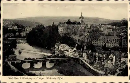 Ak Weilburg an der Lahn, Blick auf die Stadt und das Schloss