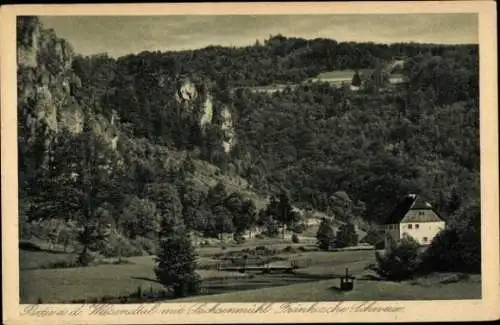 Ak Sachsenmühle Gößweinstein in Oberfranken, Panorama
