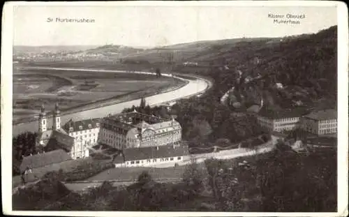 Ak Oberzell Zell am Main Unterfranken, St. Norbertusheim, Kloster, Mutterhaus, Panorama vom Ort