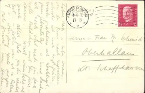 Ak Aschaffenburg in Unterfranken, alter Hafen, Teilansicht