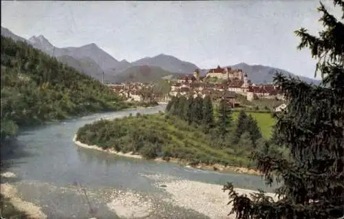 Ak Füssen im Allgäu, Panorama