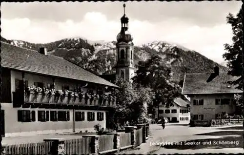 Ak Lenggries in Oberbayern, Seekar, Schönberg, Kirche