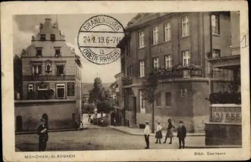 Ak Mönchengladbach am Niederrhein, städtische Sparkasse