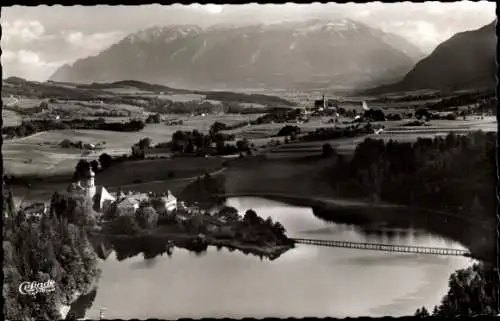 Ak Högelwörth Höglwörth Anger im Rupertiwinkel Oberbayern, Panorama