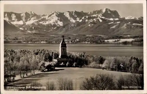 Ak Assenhausen Berg am Starnberger See, Bismarckturm