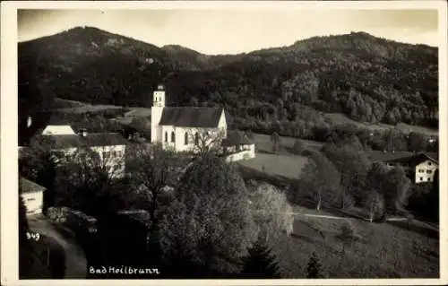 Ak Bad Heilbrunn in Oberbayern, Kirche, Panorama