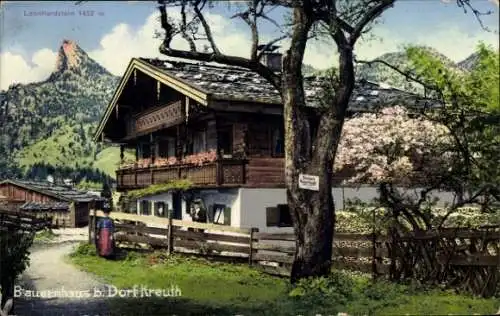 Ak Kreuth am Tegernsee Oberbayern, Bauernhaus, Leonhardstein