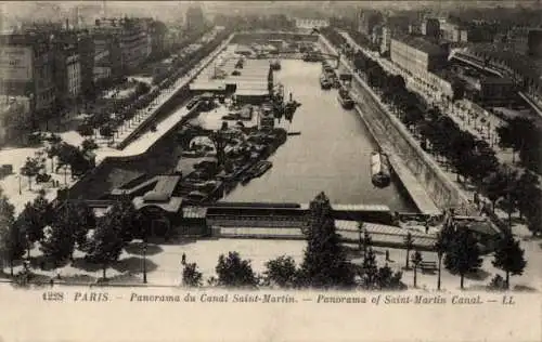 Ak Paris X, Canal Saint Martin, Panorama