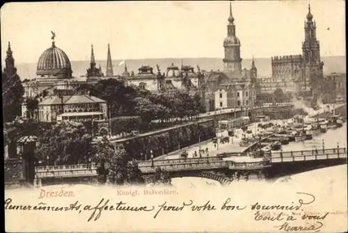 Ak Dresden Zentrum Altstadt, Königlicher Belvedère