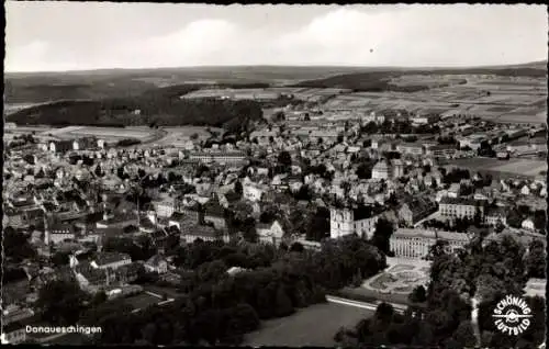 Ak Donaueschingen im Schwarzwald, Gesamtansicht, Luftbild