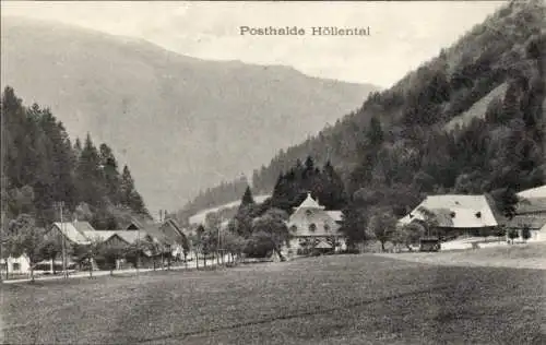 Ak Posthalde Breitnau im Schwarzwald, Höllental