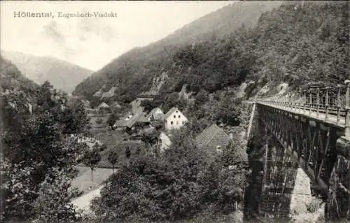 Ak Posthalde Breitnau im Schwarzwald, Höllental, Engenbach-Viadukt