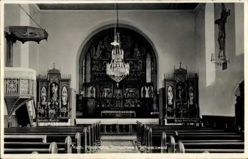 Ak Schluchsee im Schwarzwald, Katholische Pfarrkirche, Inneres