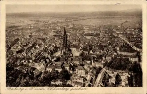 Ak Freiburg im Breisgau, Blick vom Schlossberg