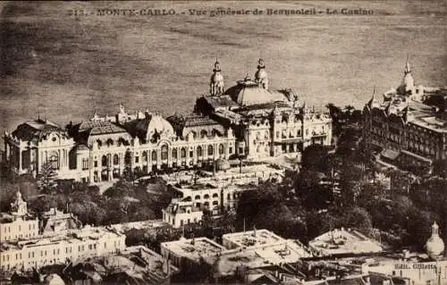 Ak Monte-Carlo Monaco, Gesamtansicht von Beausoleil, Casino