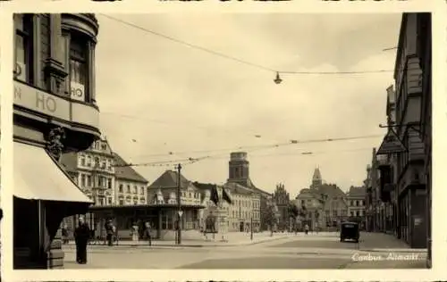 Ak Cottbus in der Niederlausitz, Altmarkt, HO, Passanten