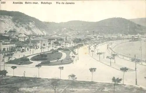 Ak Botafogo Rio de Janeiro Brasilien, Avenida Beira mar