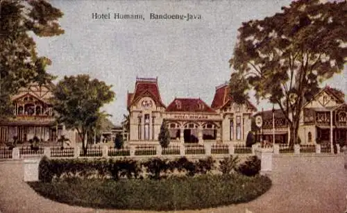 Ak Bandung Bandoeng Java Indonesien, Hotel Homann