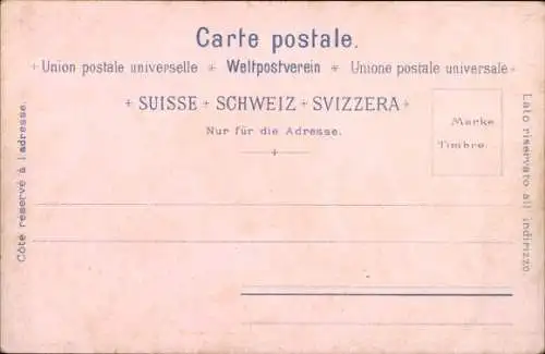 Litho Luzern Stadt Schweiz, Gesamtansicht