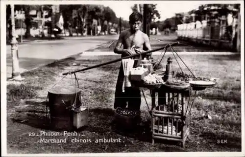 Ak Phnom Penh Kambodscha, chinesischer reisender Kaufmann