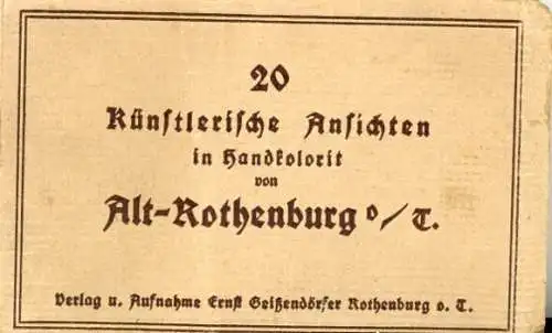 Set von 20 AK Alt-Rothenburg, zusammenhängend, Heft