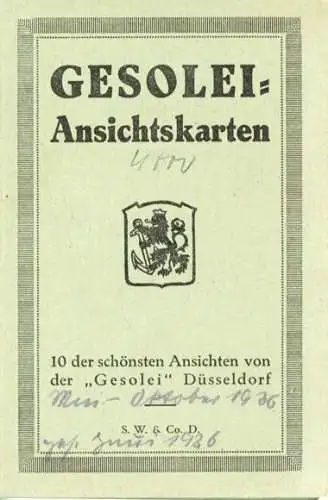 Set von 10 zusammenhängende AK von der "Gesolei" Düsseldorf