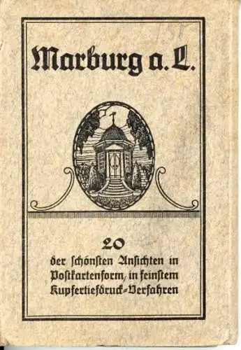 Set von 20 AK Marburg an der Lahn, zusammenhängend, im Umschlag, Landgrafenschloss,Blick auf Stadt 