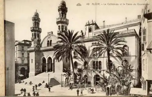 kleines Heft mit 19 Ak Algier Alger Algerien, Gouvernements-Platz, Ketschawa-Moschee etc.