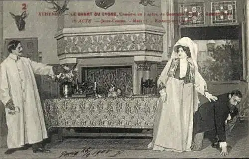 Set von 10 AK PARIS - theatre Athenee, le chant du cygne, Der Schwanengesang