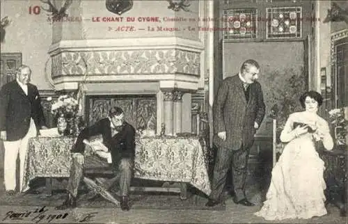 Set von 10 AK PARIS - theatre Athenee, le chant du cygne, Der Schwanengesang