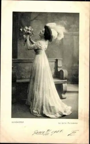 Set von 6 AK Hortense SCHNEIDER,  LA BELLE PARISIENNE,1908 Edwardian Lady