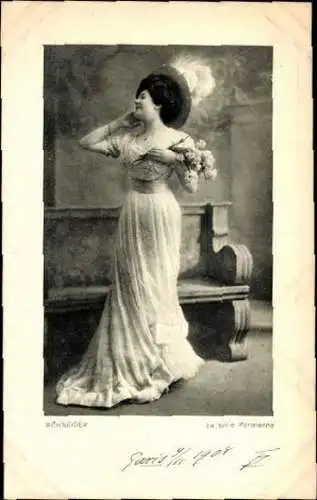 Set von 6 AK Hortense SCHNEIDER,  LA BELLE PARISIENNE,1908 Edwardian Lady