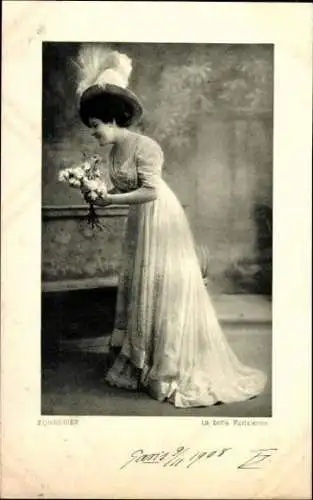 Set von 6 AK Hortense SCHNEIDER,  LA BELLE PARISIENNE,1908 Edwardian Lady