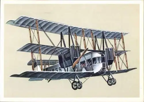 Set von 13 AK im Umschlag Historische Flugzeuge II, verschiedene Ansichten