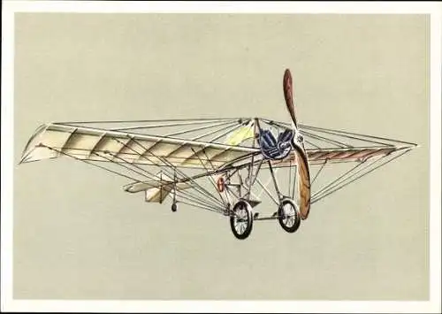 Set von 13 AK im Umschlag Historische Flugzeuge II, verschiedene Ansichten