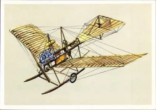 Set von 13 AK im Umschlag Historische Flugzeuge II, verschiedene Ansichten