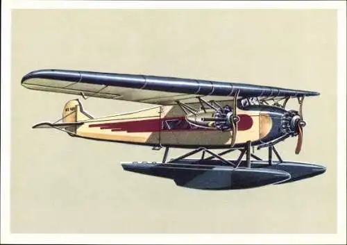 Set von 13 AK im Umschlag Historische Flugzeuge II, verschiedene Ansichten