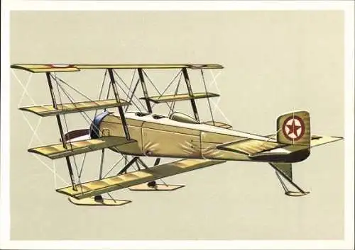 Set von 13 AK im Umschlag Historische Flugzeuge II, verschiedene Ansichten