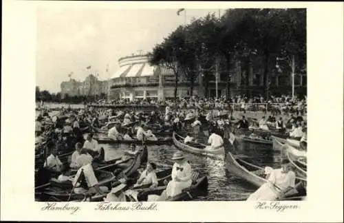 Set von 5 AK im Umschlag Hamburgs Alster, von Seggern