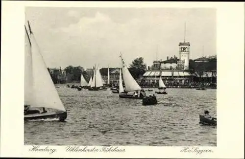 Set von 5 AK im Umschlag Hamburgs Alster, von Seggern