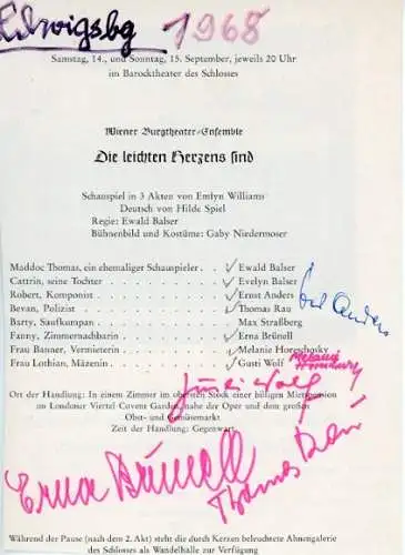 50 Papierstücke Autogramme Schauspieler